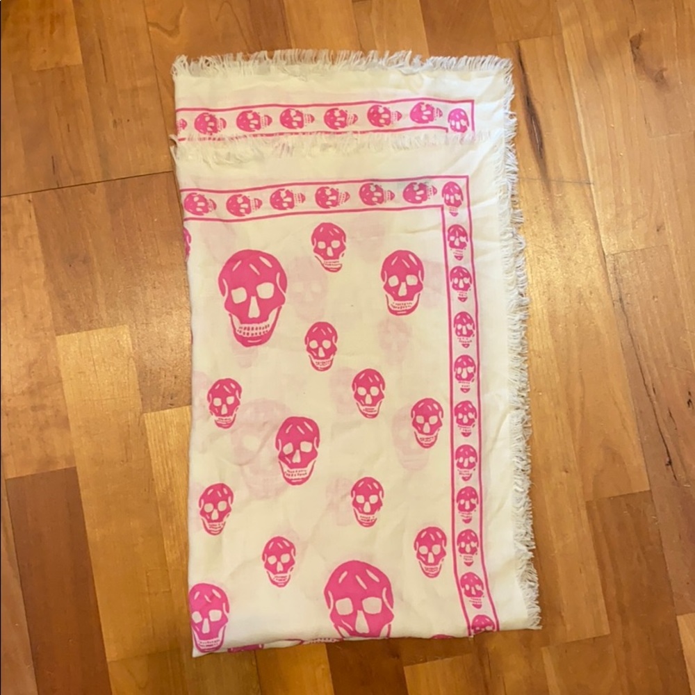 Alexander McQueen Skull Silk Biker Scarf